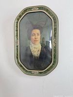Front view of framed portrait