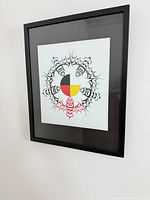 Framed print on wall showing full artwork and frame