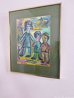 Full view of framed painting on wall