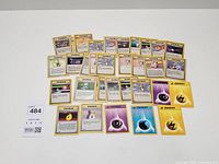 Spread of all Trainer and Energy cards in lot