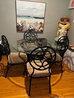 Dining set showing table and four chairs