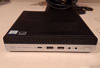 Front panel of HP EliteDesk 800 G4 showing ports and power button