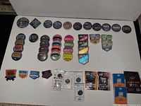 Full layout of all 30 Jeans Day buttons and pins