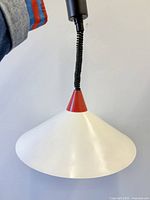 Full view of pendant lamp showing shade and cord