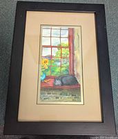 Full view of framed painting