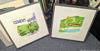 Both framed prints side by side