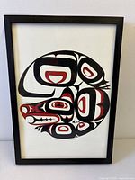 Full view of framed Haida style print