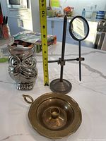 All three items together with tape measure for scale