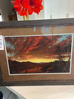 Framed print front view showing entire artwork, mat and frame