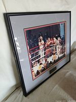 Full view of framed, matted photograph