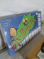 Front of sealed Spelling Bee Level 2 game box showing players and grade range