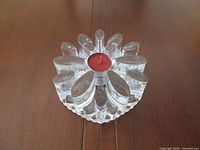 Top view showing full flower shape and central tealight