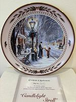 Candlelight Stroll plate front with certificate