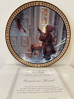 Generous Heart plate with certificate