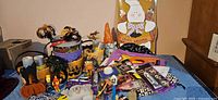 overview of entire Halloween assortment on table