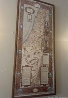 Full view of framed Holy Land touring map