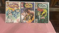 Front view of all three bagged and boarded Cloak and Dagger comics