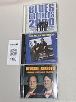 Front covers of three Blues Brothers related CDs