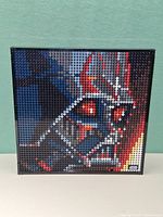 Front view of fully assembled 16x16 Darth Vader LEGO Art panel