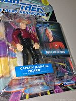 Front view of sealed Captain Picard figure on card