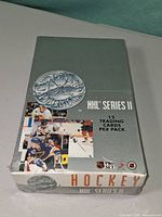 Front of sealed 1991-92 Pro Set NHL Series II Platinum box showing branding and card count per pack