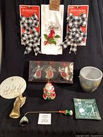 Group shot of all nine Christmas decor items