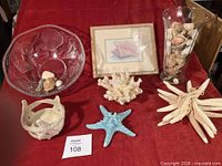 All items in lot displayed on table