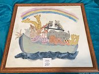 Full view of framed painting showing entire artwork and frame