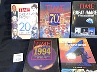 All five Time hardcover books laid out