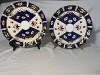 Both Imari style plates front view