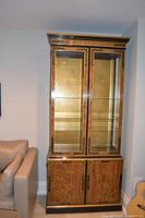 Closed curio cabinet showing exterior design and proportions