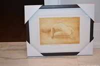 Full view of framed print with protective corners