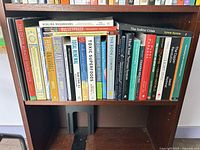 Full shelf showing entire lot of books