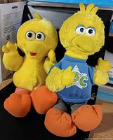 Both Big Bird plush toys side by side