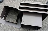 Overall view of roof vent hood and curb