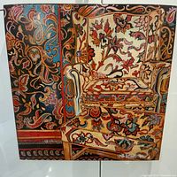 Full view of the painting showing subject, colours and signature