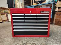 Front view showing Craftsman branding and drawer arrangement