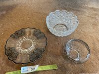 Overview of all three glass serveware pieces