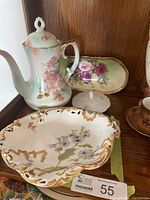 Group showing Goebel pot, daisy bowl, rectangular rose tray