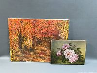 Front view of both paintings side-by-side