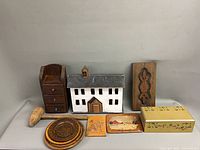 group shot of all wooden items