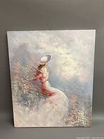 Front view of oil painting showing subject and overall composition