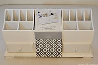 front view of organizer with packaging sleeve