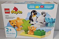 Front of sealed Lego Duplo 10442 box showing contents and 10-piece count
