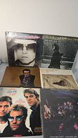 Group of six records including Elton John, Simon & Garfunkel, unknown brass player, The Police EP, Crosby Stills Nash & Young double LP