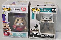 Both Funko Pop boxes front view showing characters and numbers