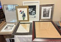 Group shot showing all frames and watercolor