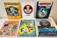 All six Disney books displayed front covers