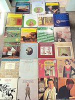 All 23 LPs laid out to show fronts