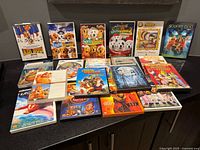 Front view of all DVD cases spread out